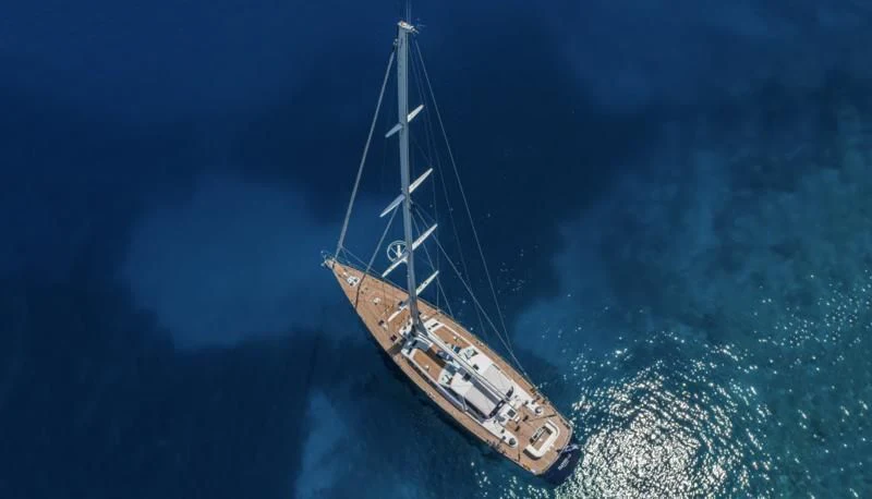 a boat in the water aboard NOMMO Yacht for Sale