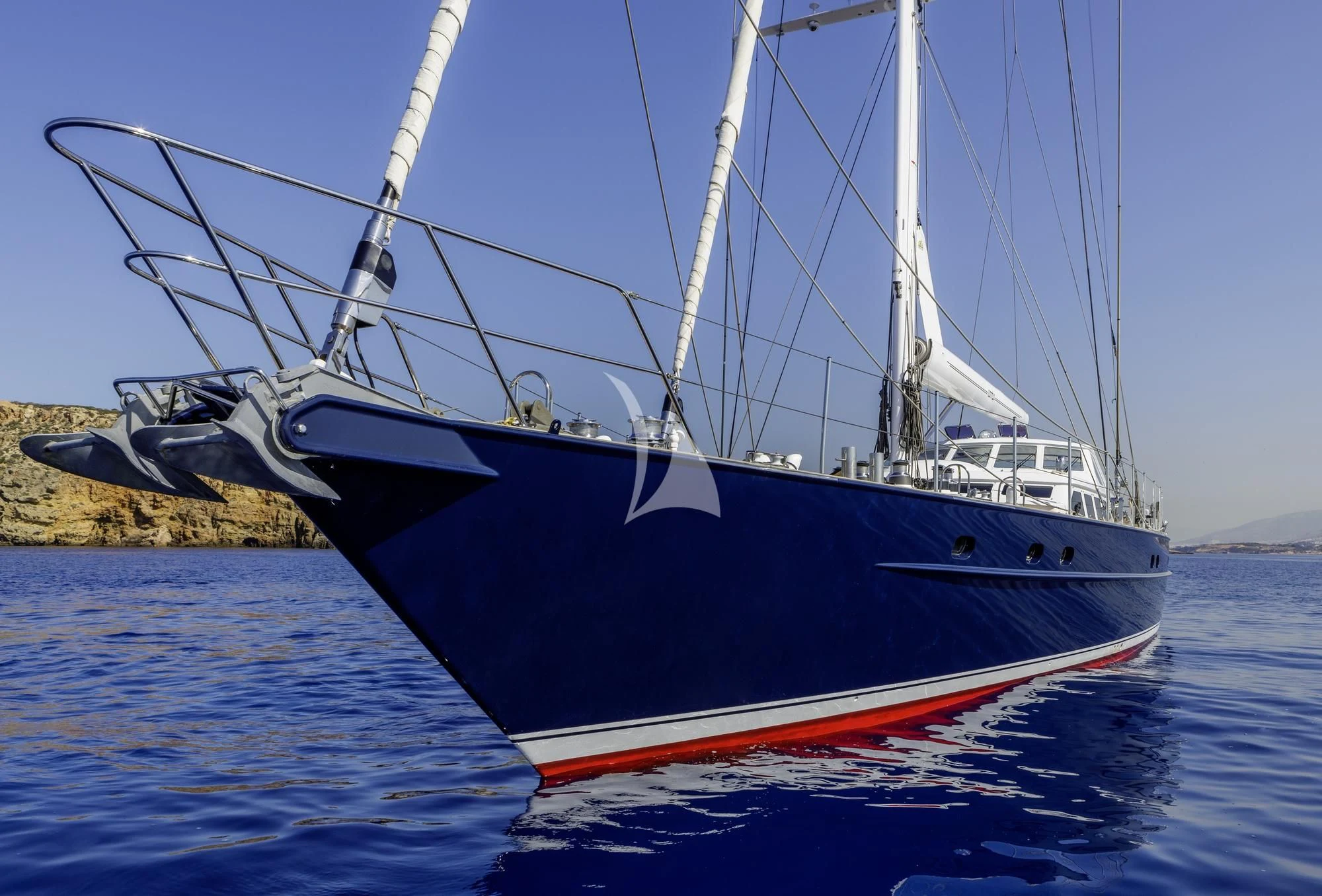 a boat on the water aboard NOMMO Yacht for Sale