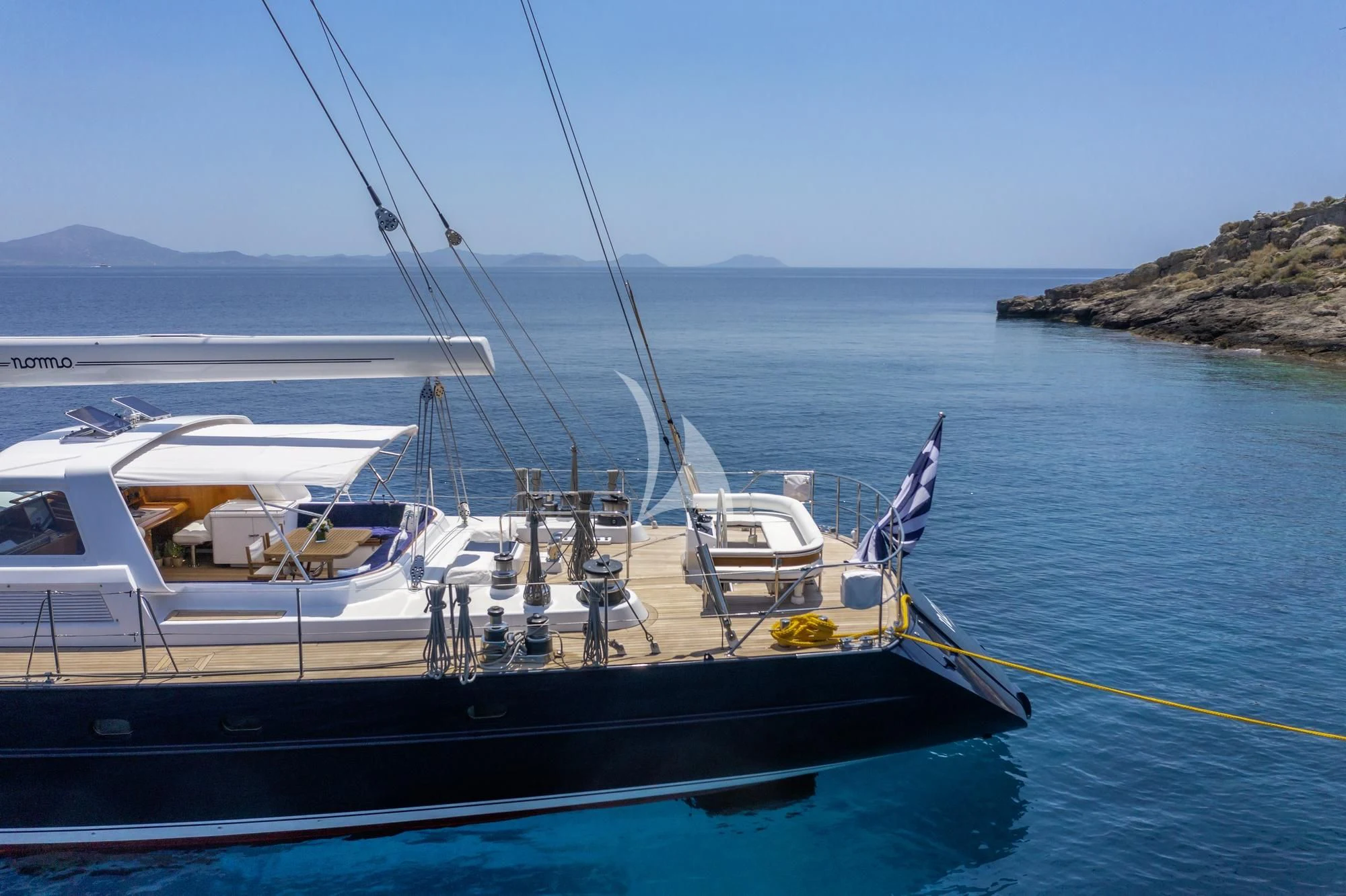 a boat on the water aboard NOMMO Yacht for Sale