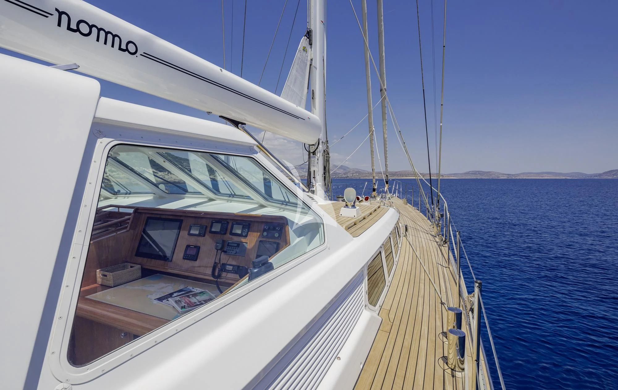 a boat on the water aboard NOMMO Yacht for Sale