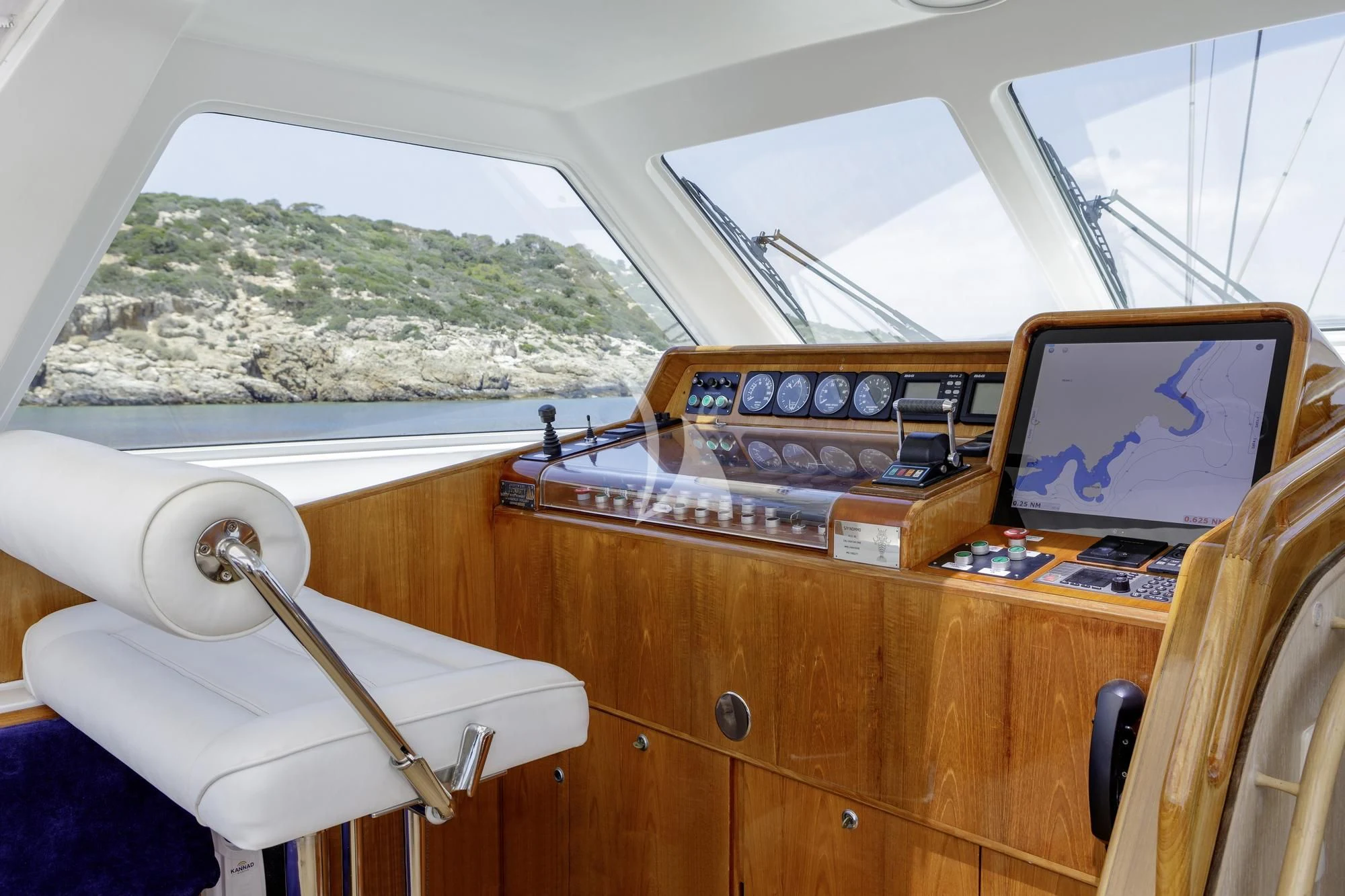 a cockpit of a plane aboard NOMMO Yacht for Sale