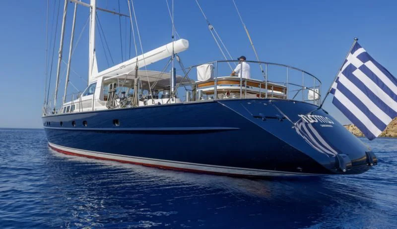 a boat on the water aboard NOMMO Yacht for Sale