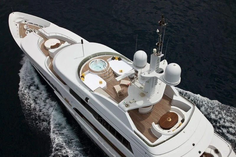 a space ship on a planet aboard VITA NOVA Yacht for Sale