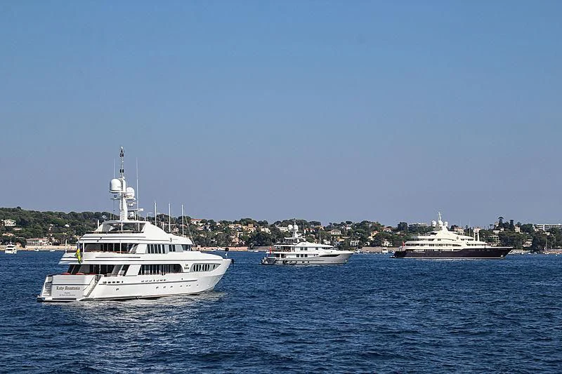 a few boats in the water aboard VITA NOVA Yacht for Sale