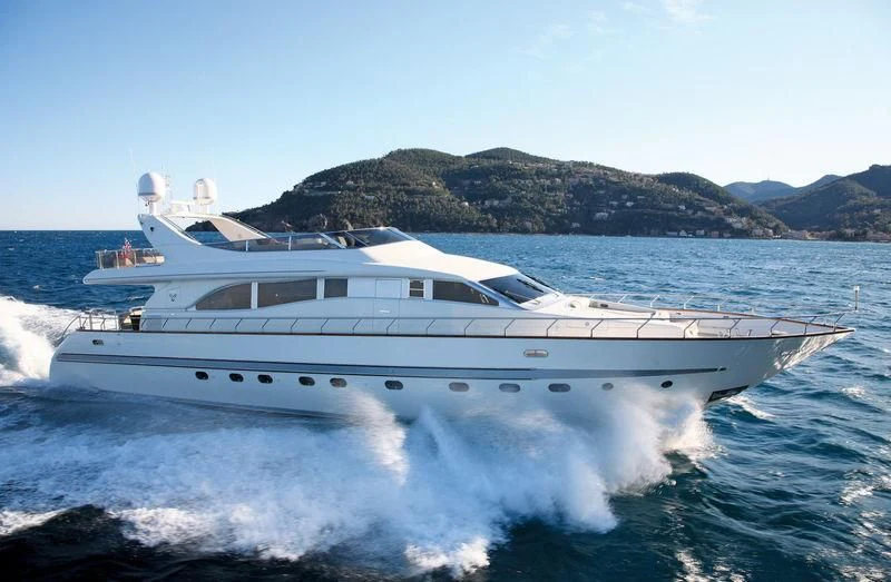 a boat on the water aboard SERALIN Yacht for Sale
