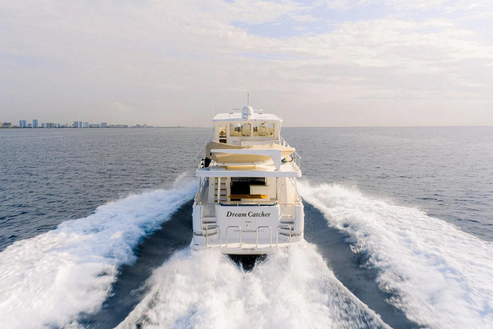 a boat on the water aboard DREAM CATCHER Yacht for Sale