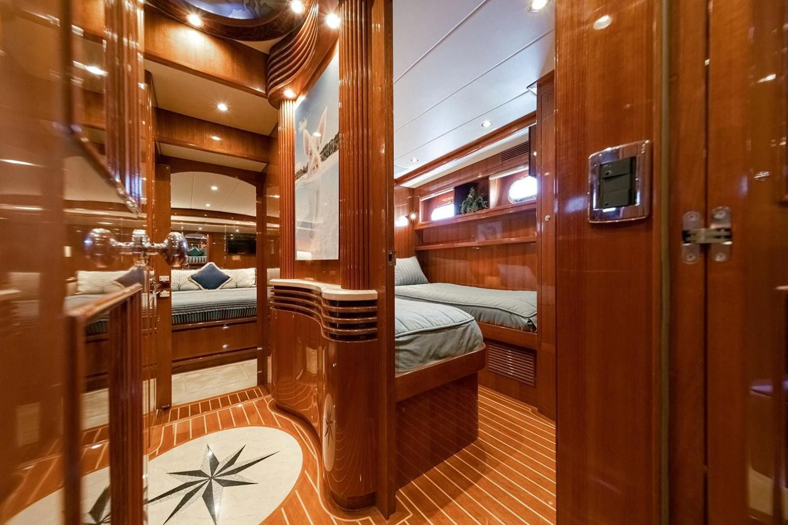 a room with bunk beds aboard DREAM CATCHER Yacht for Sale