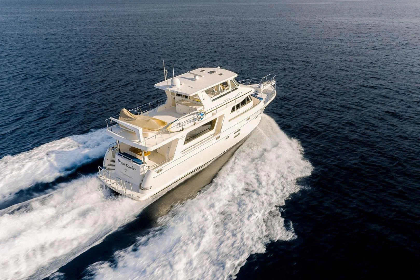 a ship on the water aboard DREAM CATCHER Yacht for Sale