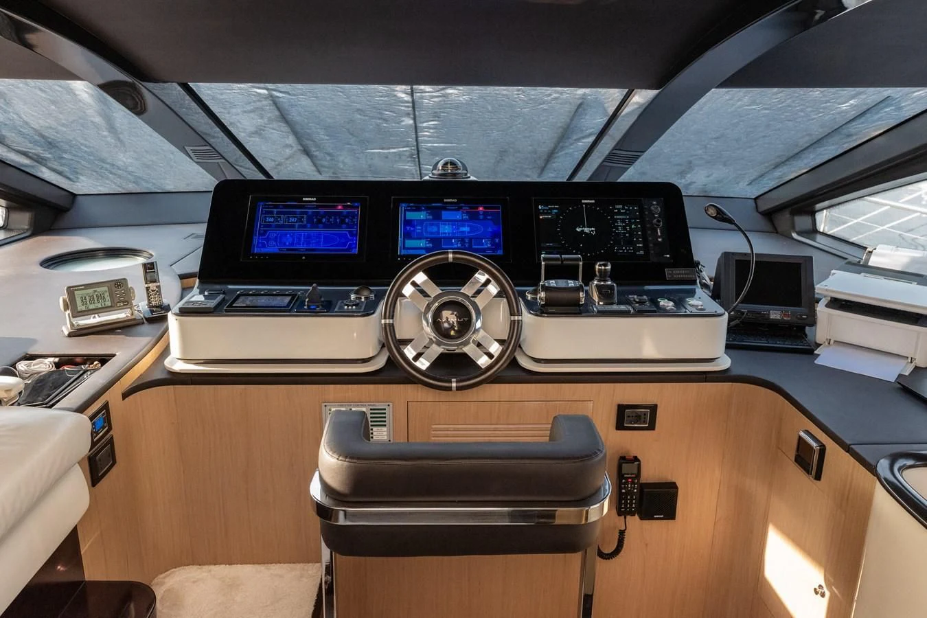 inside of a vehicle aboard CLOUDY BAY Yacht for Sale