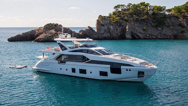 a boat in the water aboard CLOUDY BAY Yacht for Sale