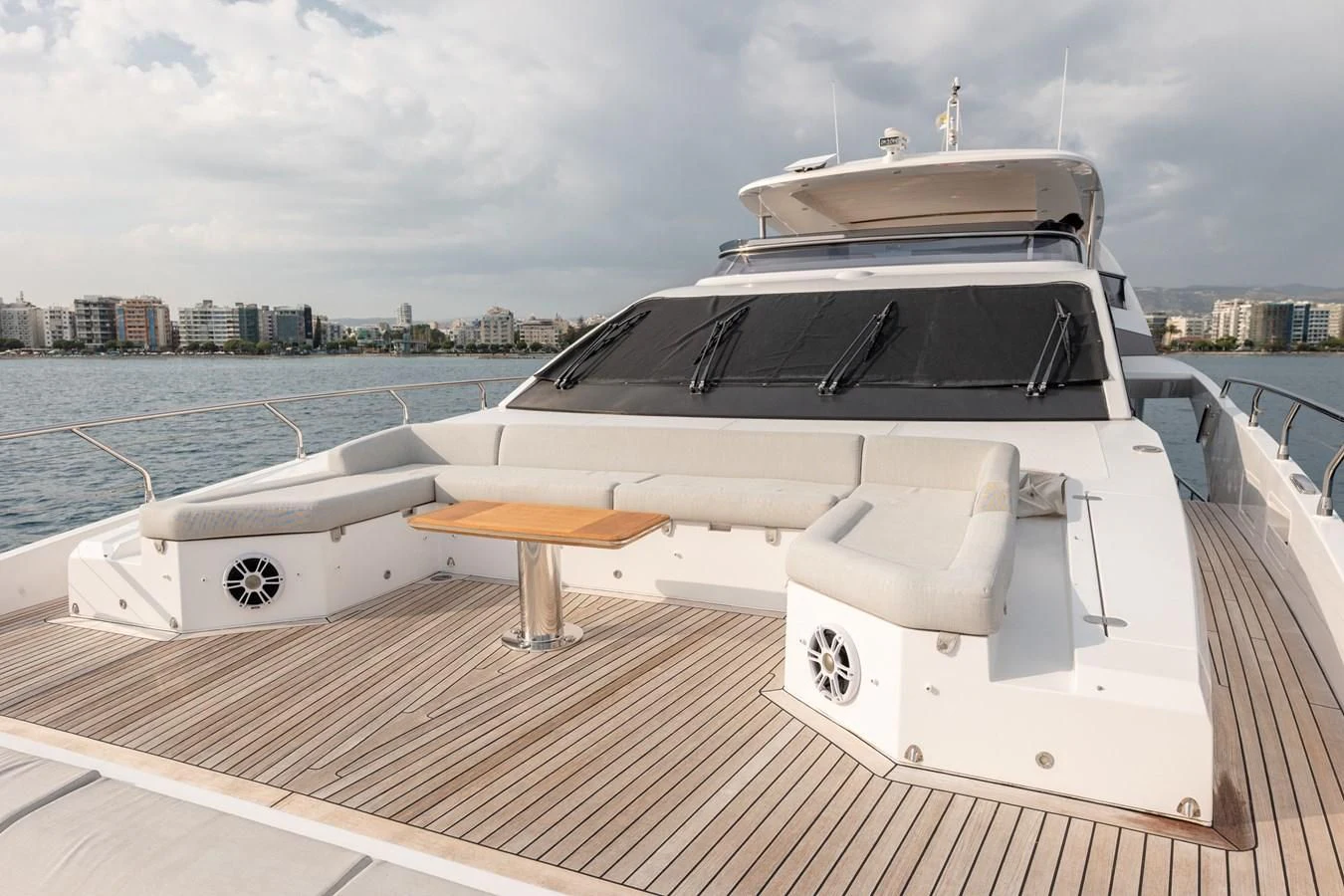 a boat on a dock aboard CLOUDY BAY Yacht for Sale