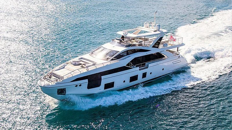 a white yacht on the water aboard CLOUDY BAY Yacht for Sale