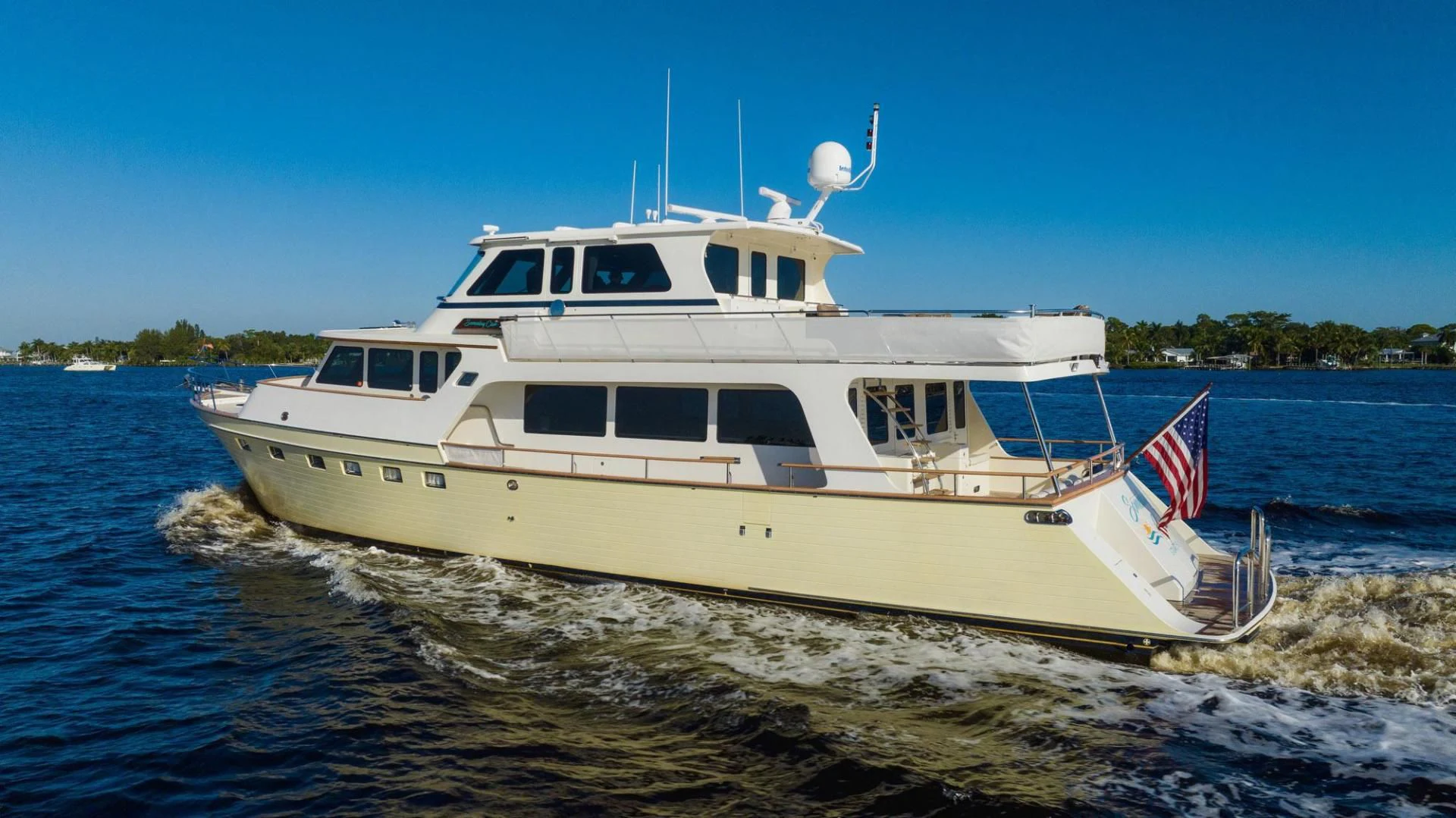 a boat on the beach aboard SOMEDAY CAME Yacht for Sale