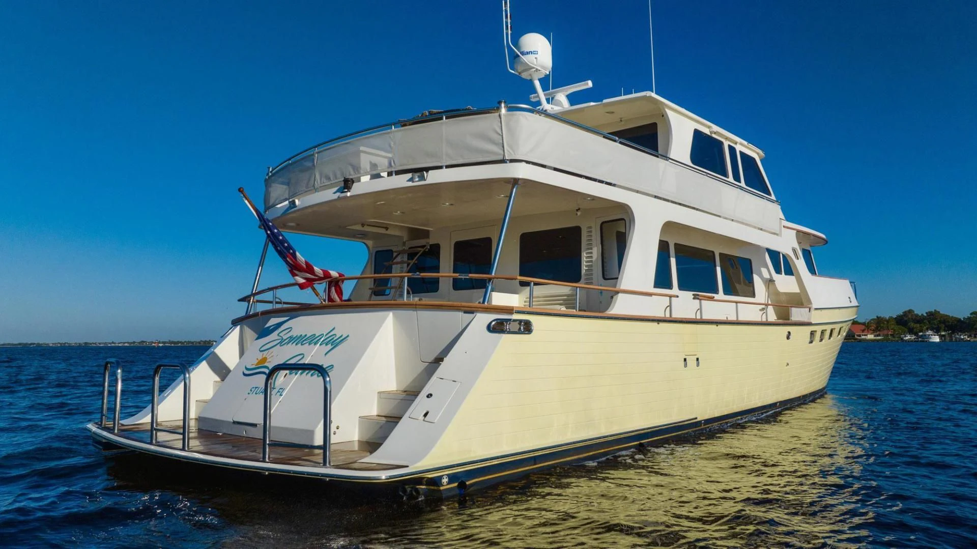 a boat on the water aboard SOMEDAY CAME Yacht for Sale