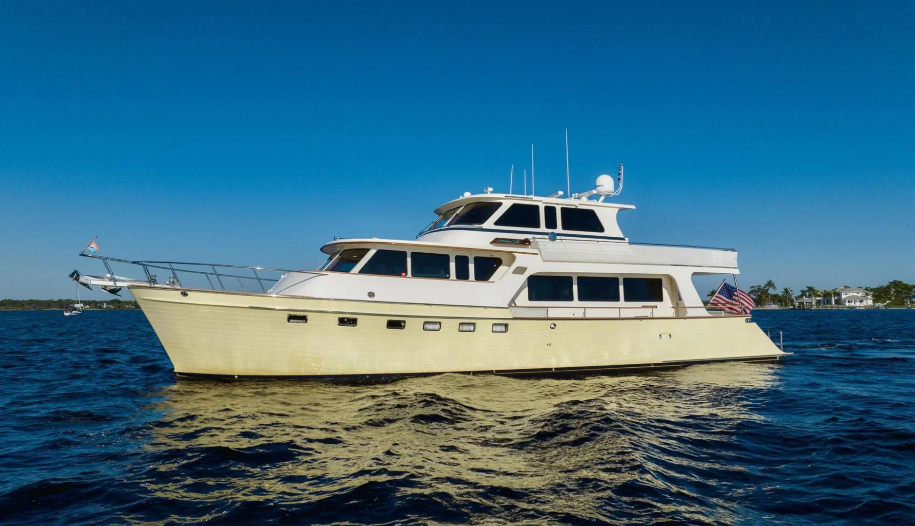 a boat on the water aboard SOMEDAY CAME Yacht for Sale