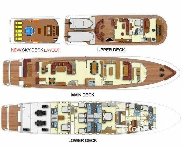 diagram aboard DAYDREAM Yacht for Sale
