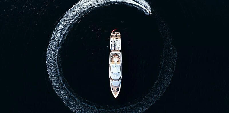 a remote control in a black cloth aboard DAYDREAM Yacht for Sale