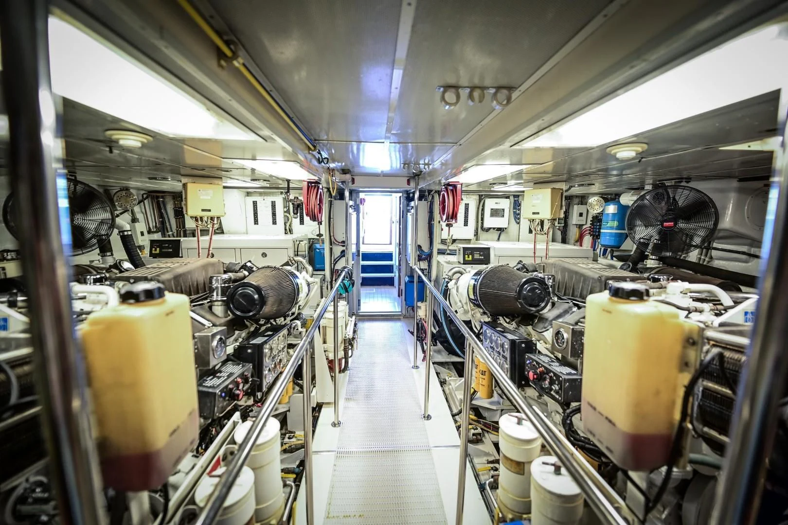 a large room with machinery aboard MAHA Yacht for Sale
