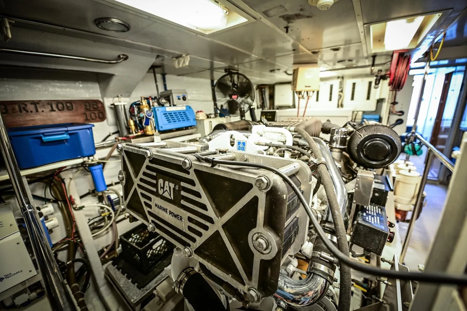 a room with machinery aboard MAHA Yacht for Sale
