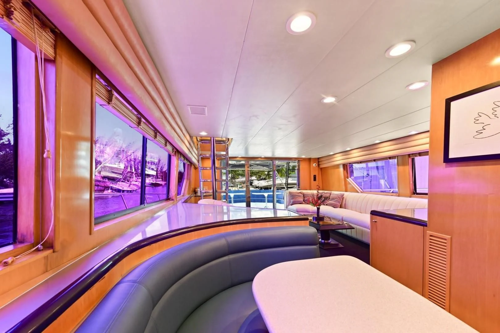 inside of a building aboard MAHA Yacht for Sale