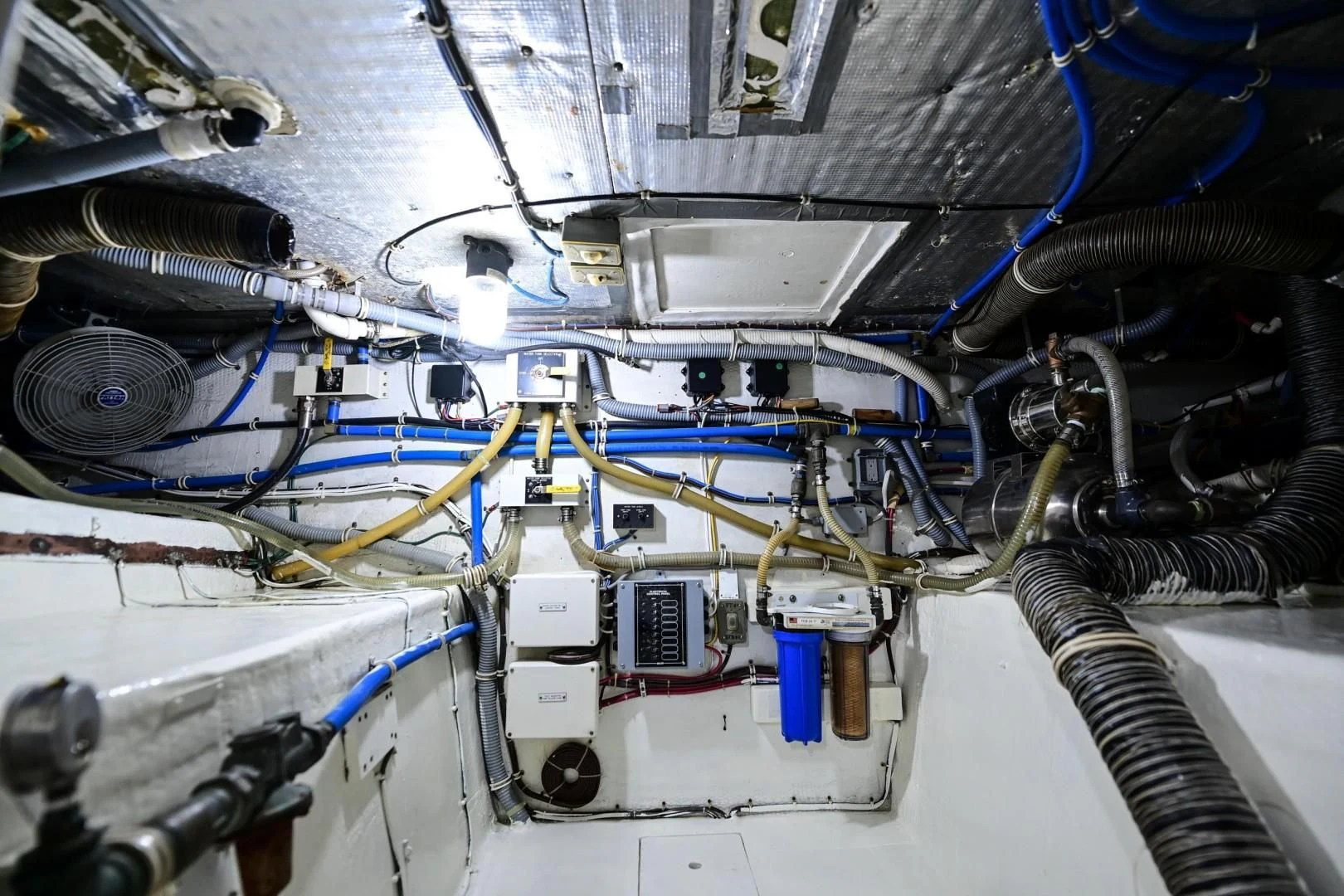 a close-up of a machine aboard MAHA Yacht for Sale