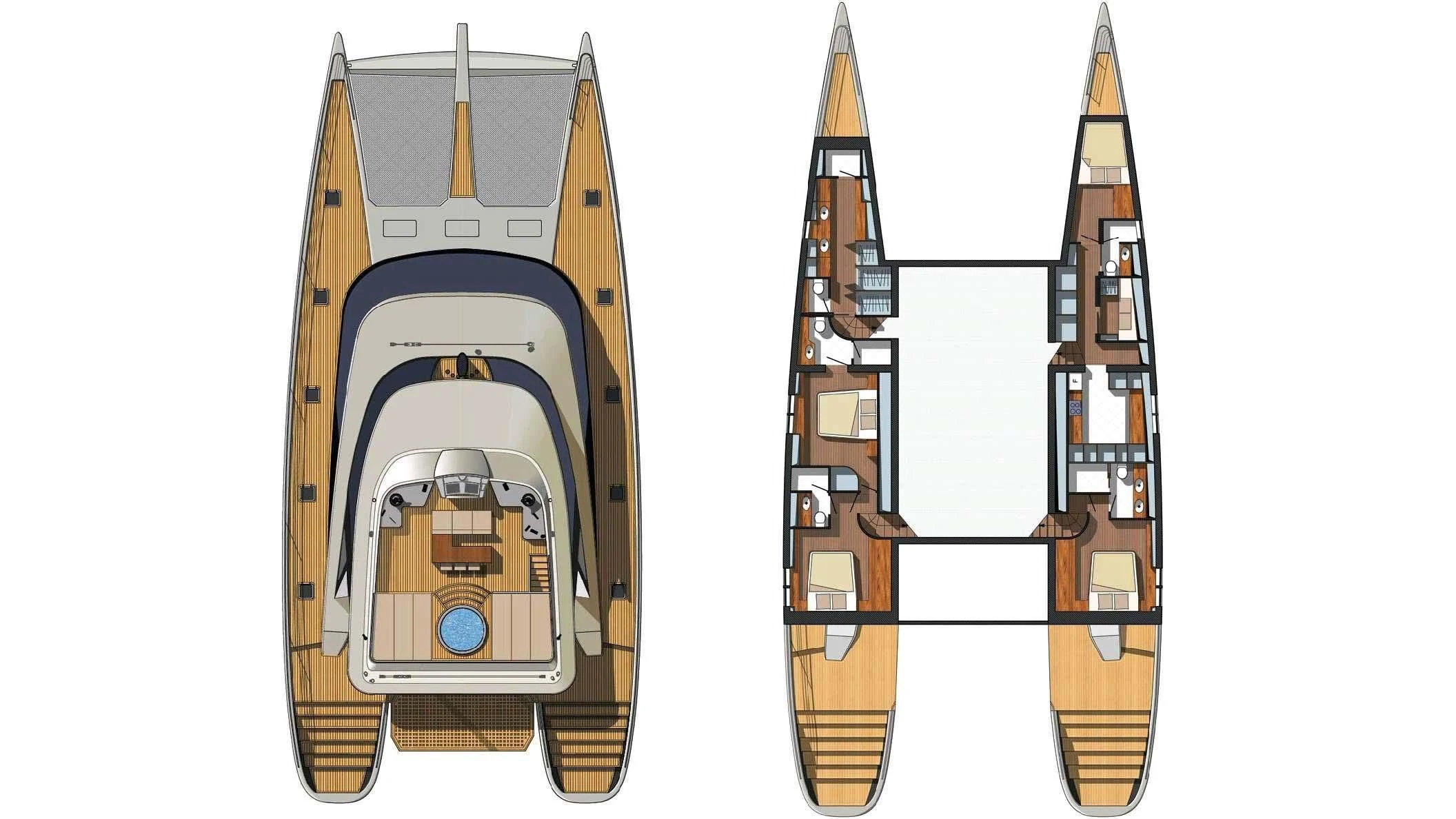 a couple of different colored boats aboard ESPIRITU DEL XAREY Yacht for Sale
