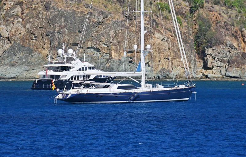 a boat sailing on the water aboard ESPIRITU DEL XAREY Yacht for Sale