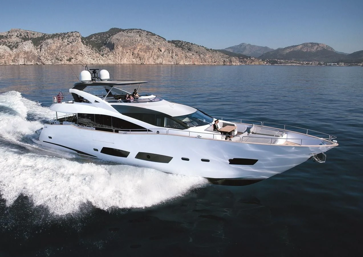a boat on the water aboard 28M Yacht for Sale