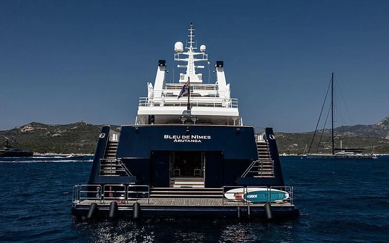 a boat on the water aboard BLEU DE NIMES Yacht for Charter