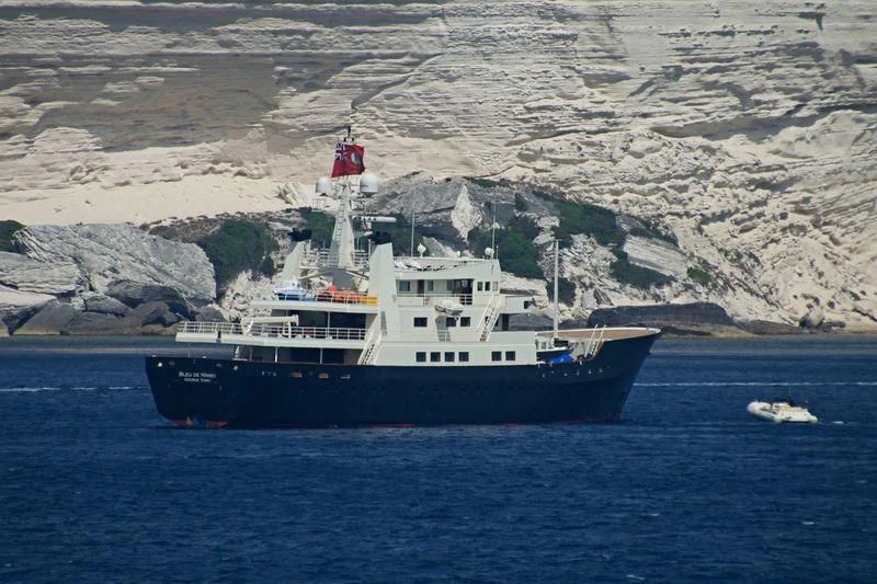a ship in the water aboard BLEU DE NIMES Yacht for Charter