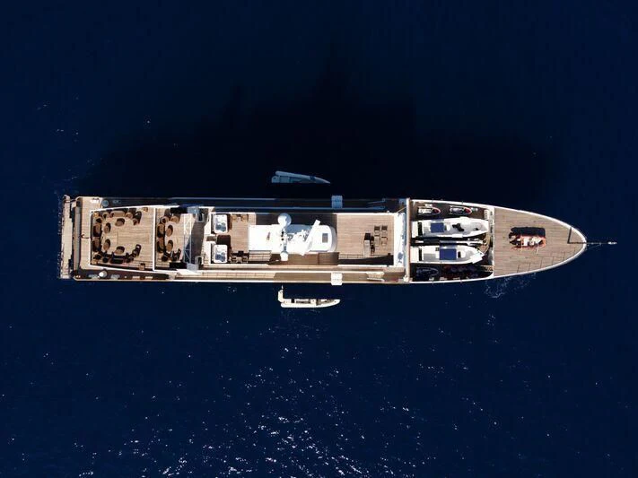a ship in the water aboard BLEU DE NIMES Yacht for Charter