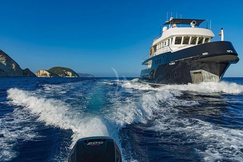 a boat on the water aboard INDIAN Yacht for Sale
