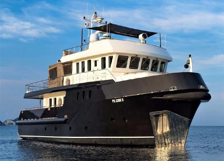 a large ship in the water aboard INDIAN Yacht for Sale