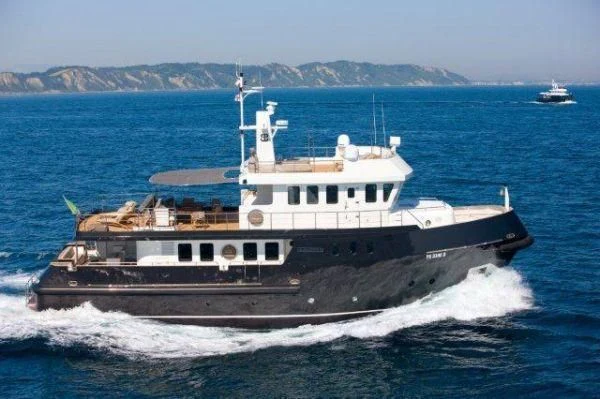 a large ship on the water aboard INDIAN Yacht for Sale