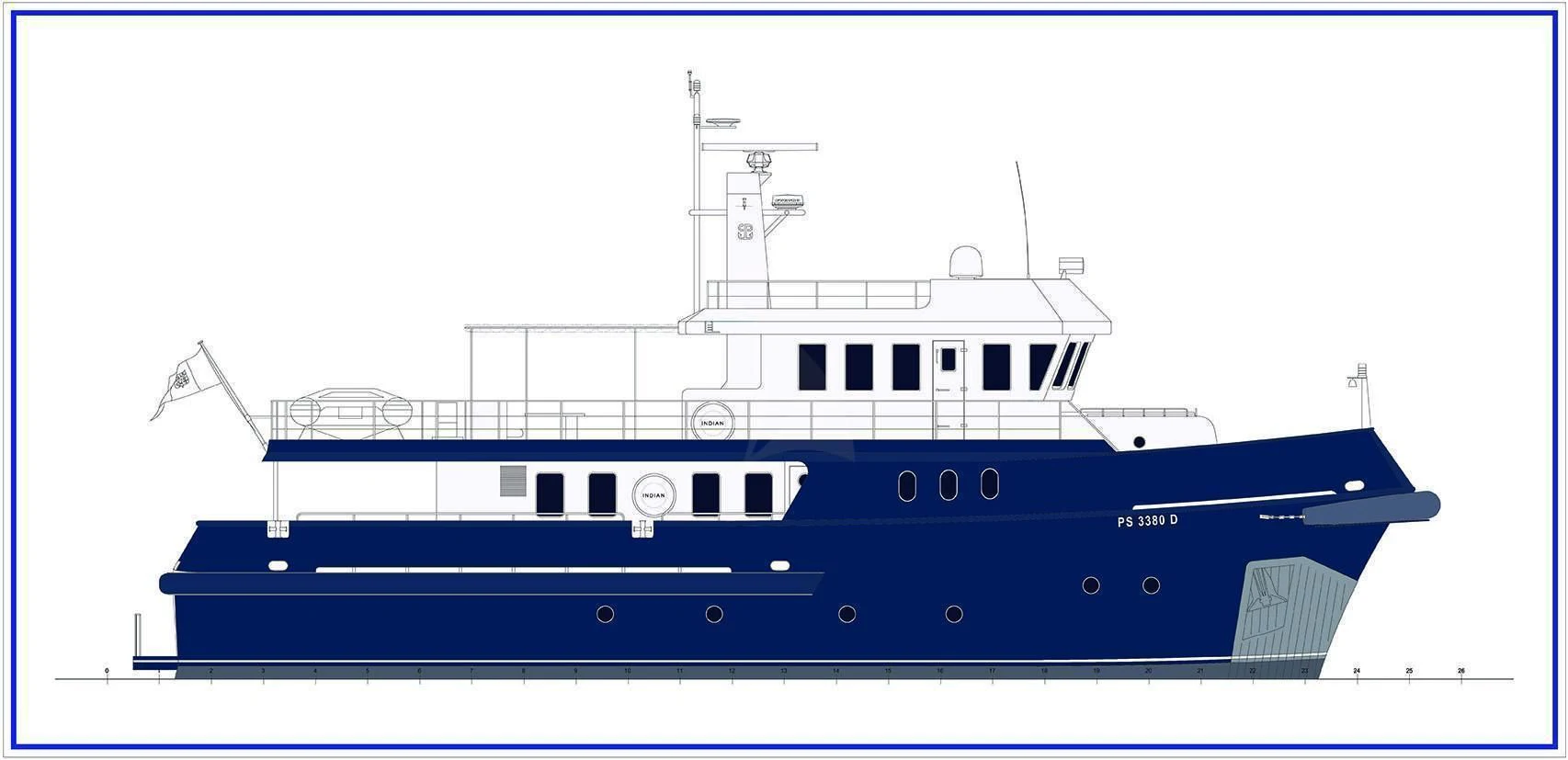 diagram aboard INDIAN Yacht for Sale