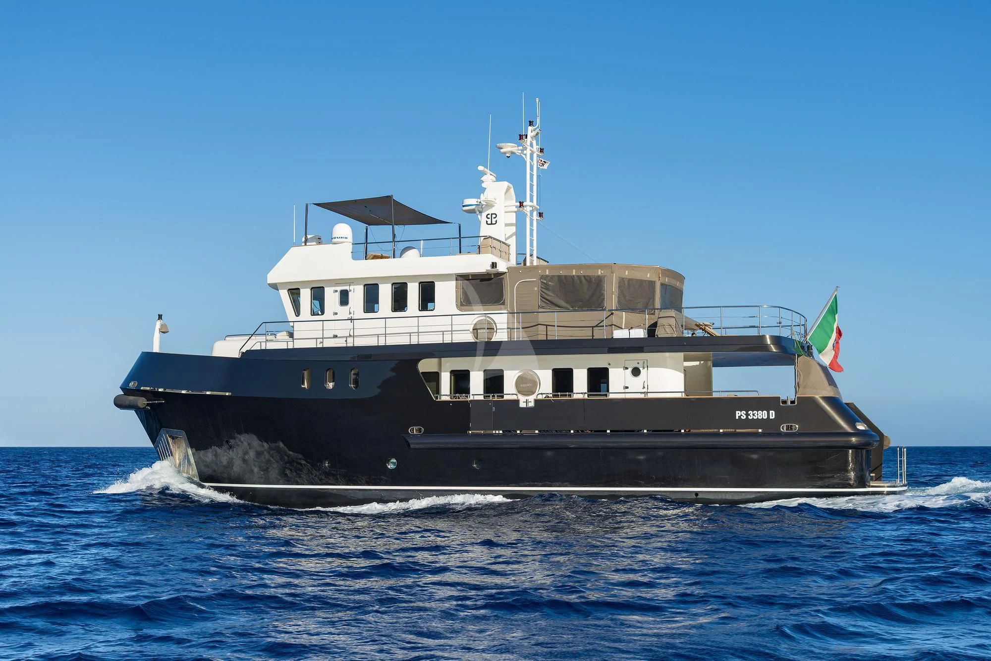 a large ship in the water aboard INDIAN Yacht for Sale