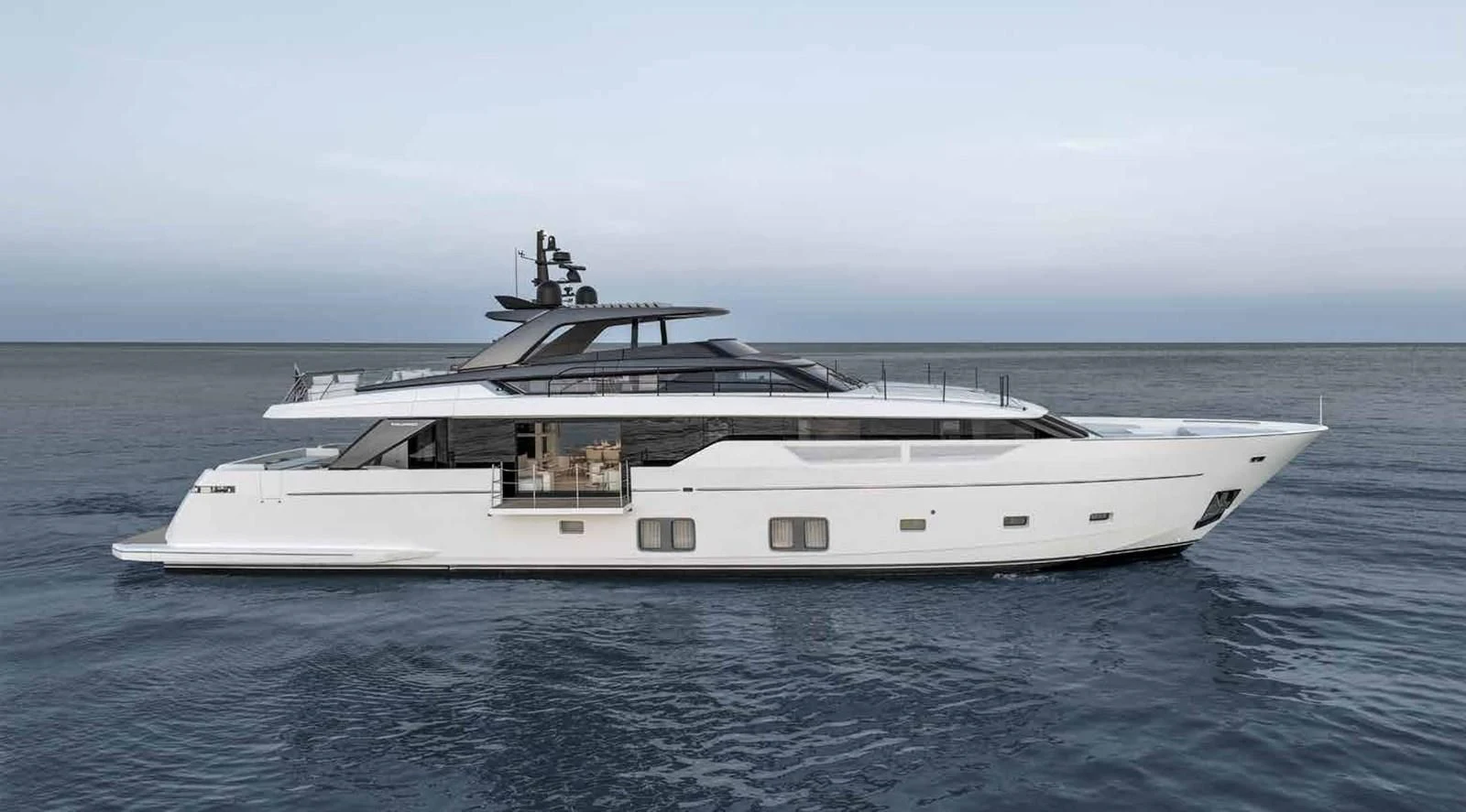 a large white yacht in the water aboard PANAME Yacht for Sale