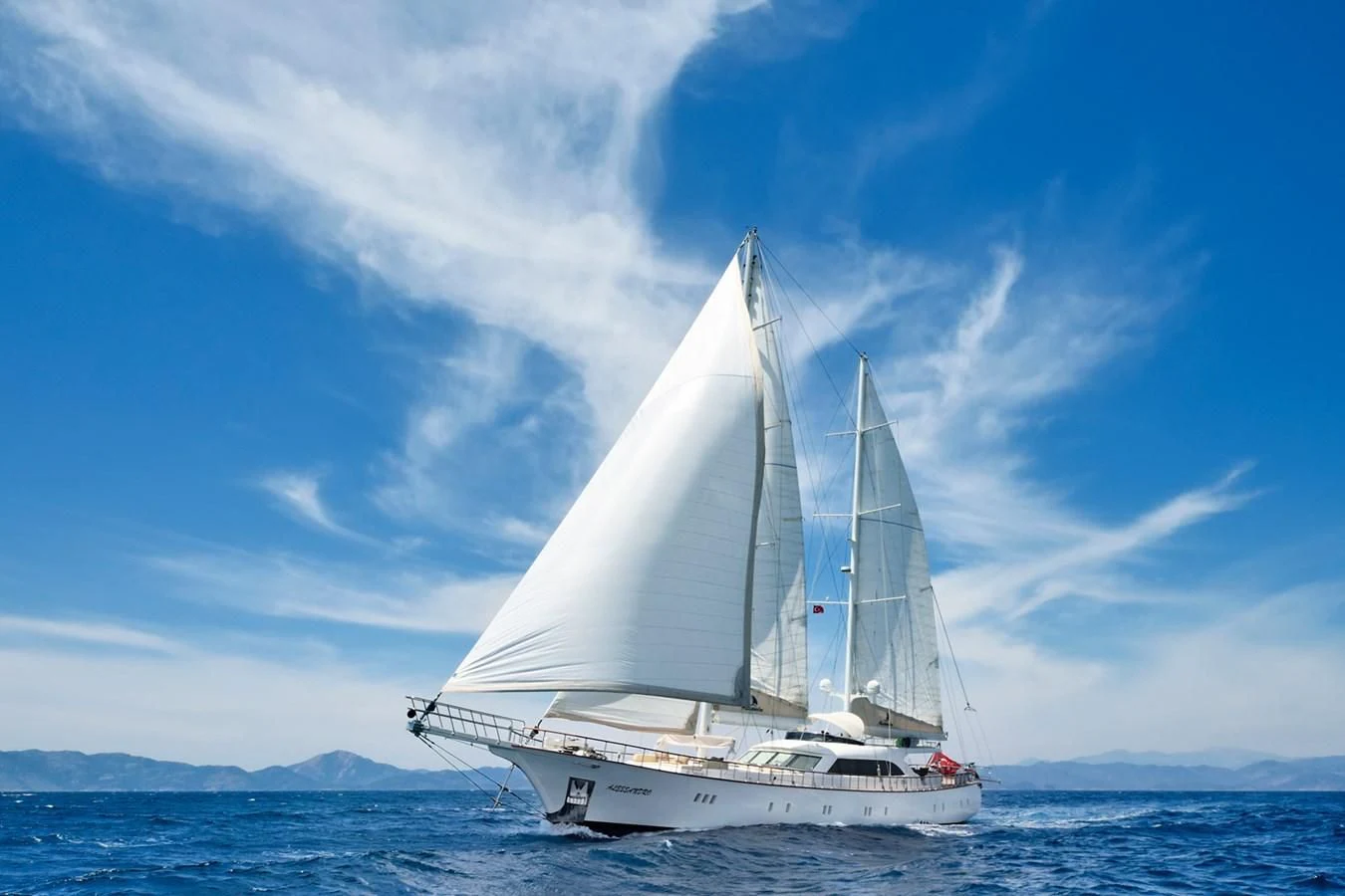 a white boat in the water aboard ALESSANDRO I Yacht for Sale