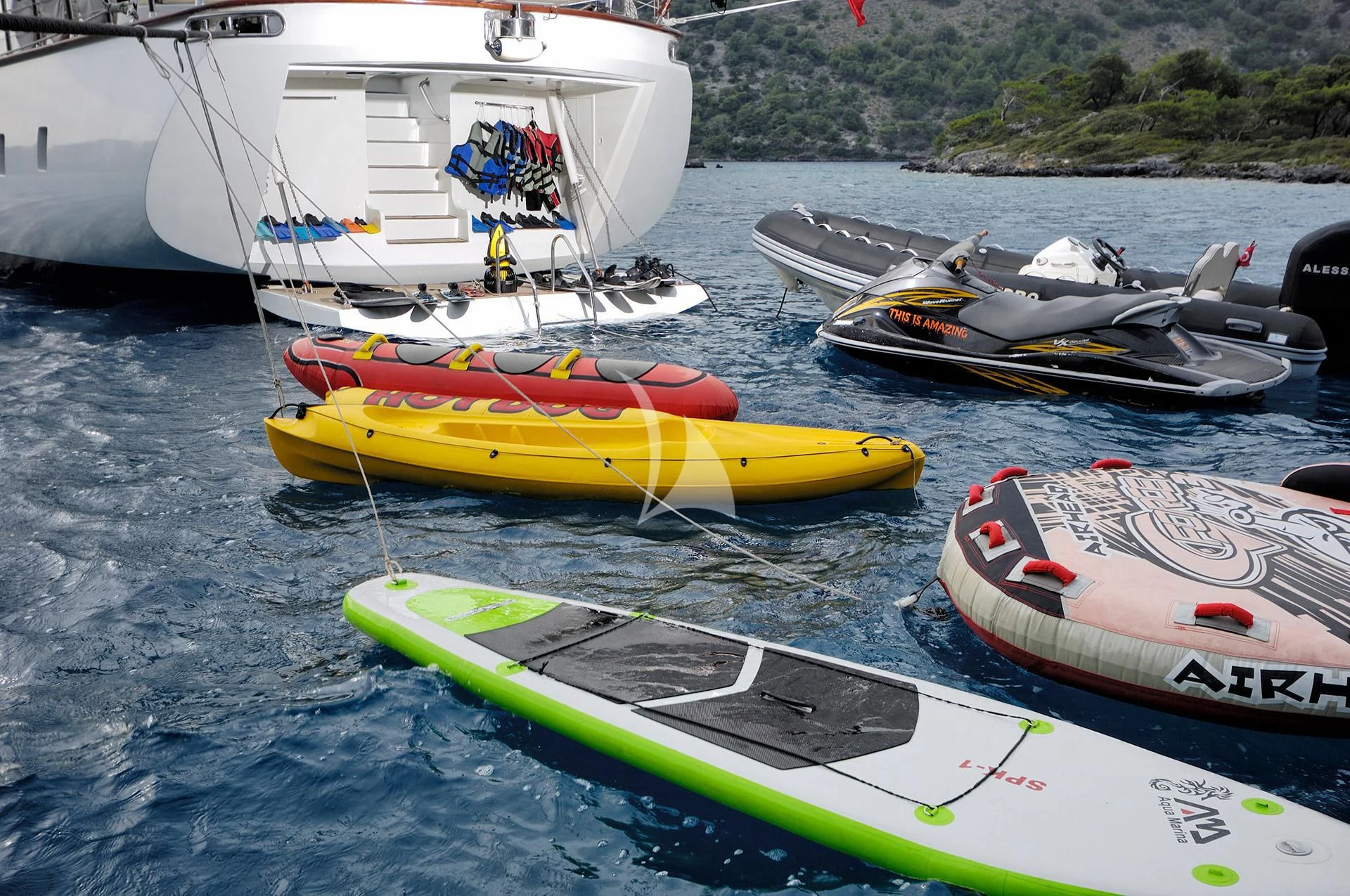boats in the water aboard ALESSANDRO I Yacht for Sale