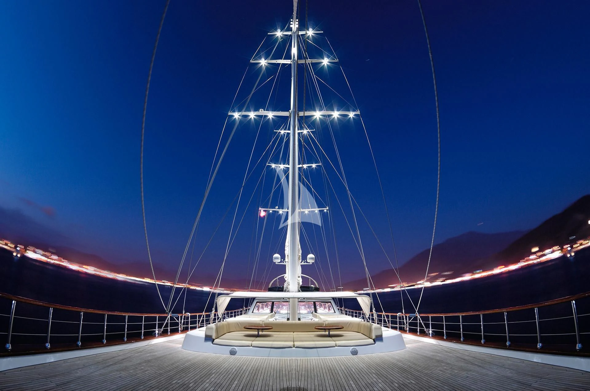 a sailboat on a bridge aboard ALESSANDRO I Yacht for Sale