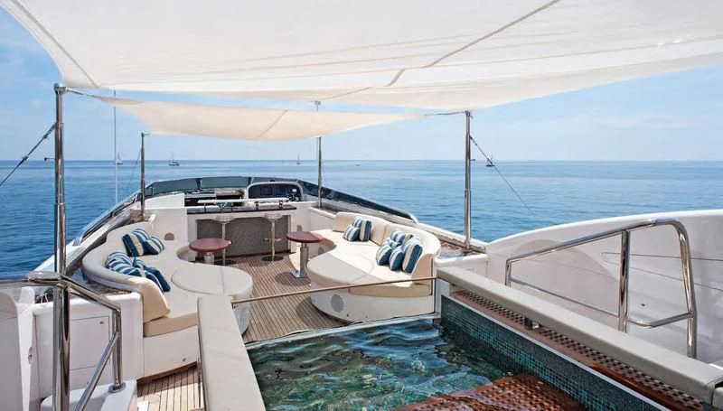 a boat on the water aboard TUTTO LE MARRANE Yacht for Charter