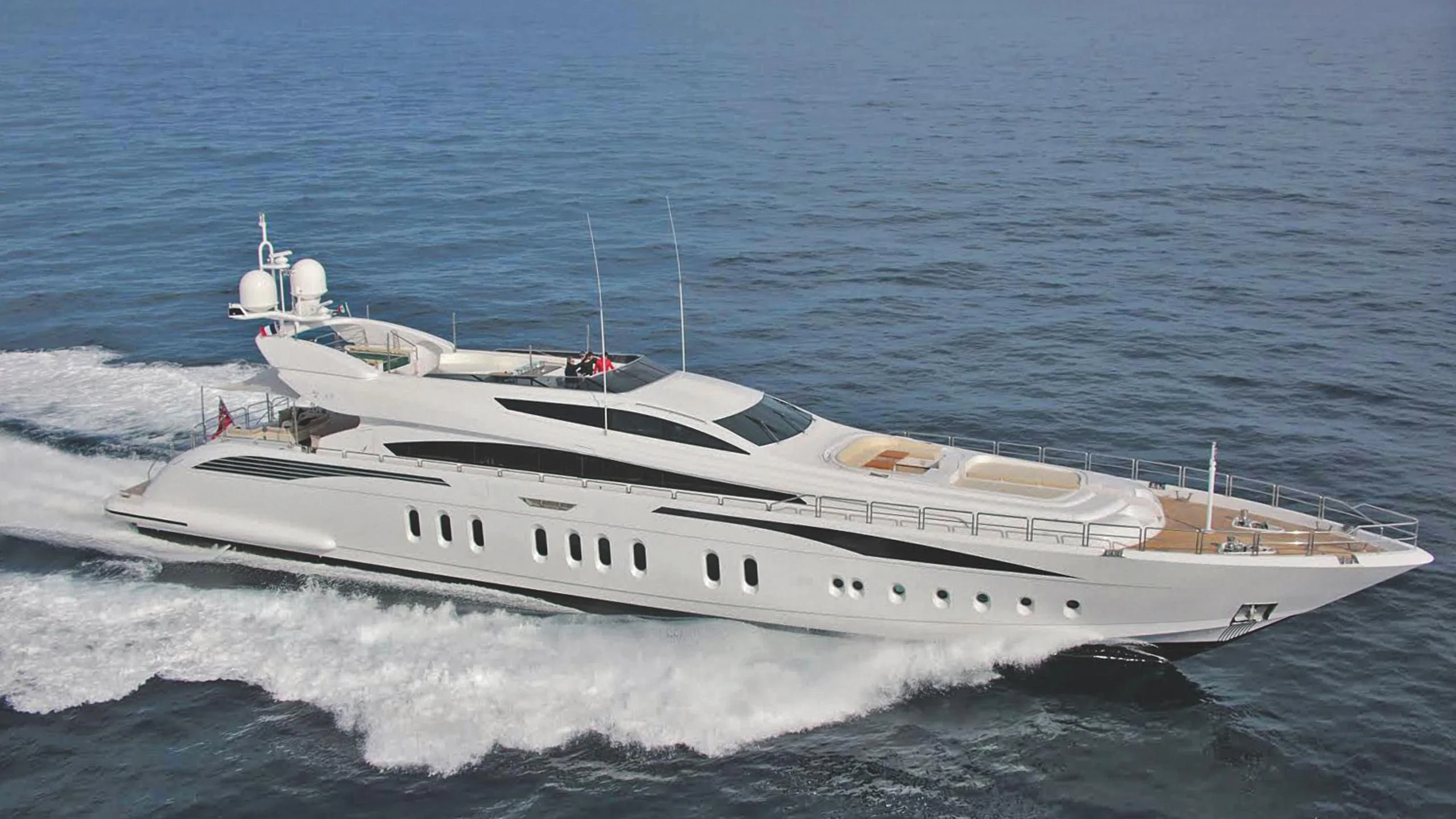 a white yacht on the water aboard TUTTO LE MARRANE Yacht for Charter