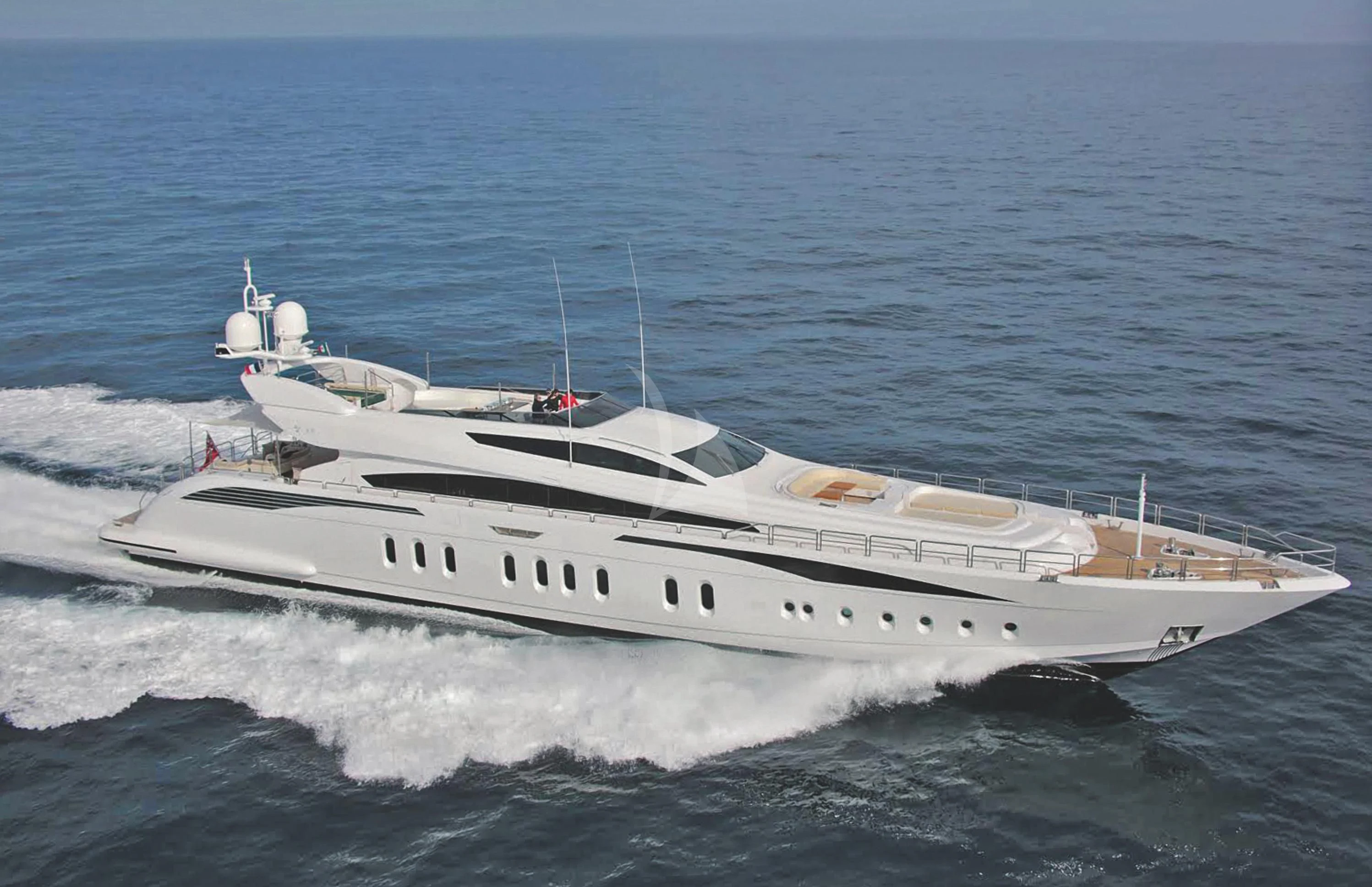 a white yacht on the water aboard TUTTO LE MARRANE Yacht for Charter