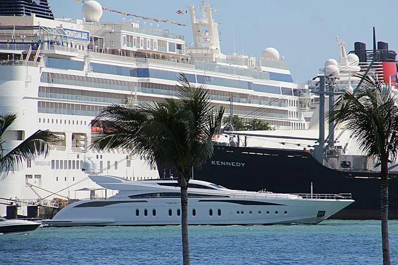 a large white cruise ship aboard TUTTO LE MARRANE Yacht for Charter