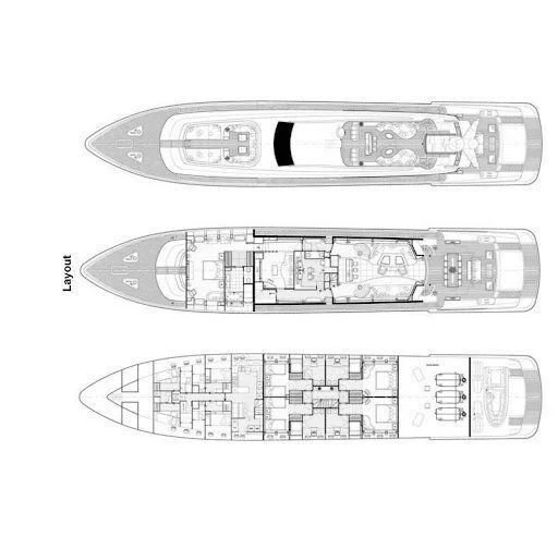 diagram aboard TUTTO LE MARRANE Yacht for Charter