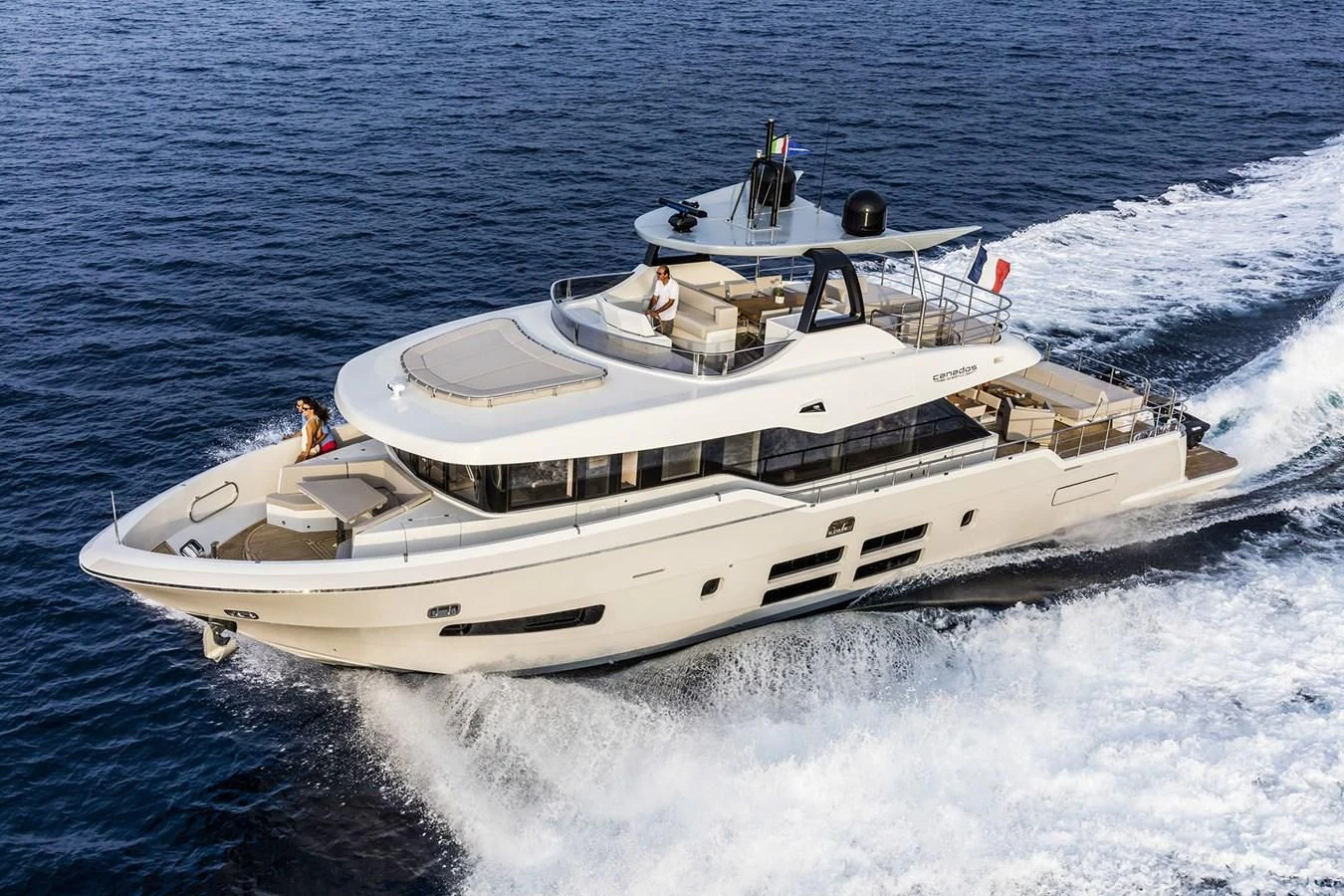 a boat on the water aboard BULL Yacht for Sale
