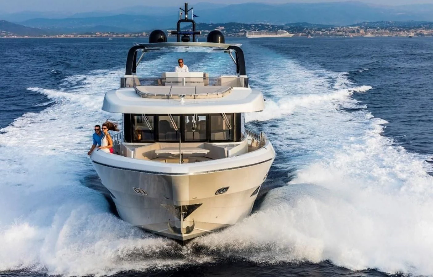 a boat on the water aboard BULL Yacht for Sale