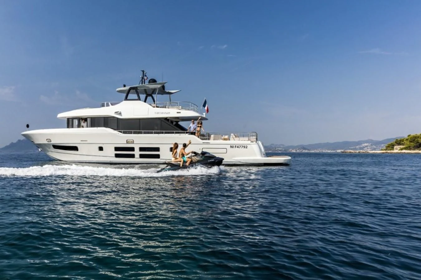 a boat on the water aboard BULL Yacht for Sale
