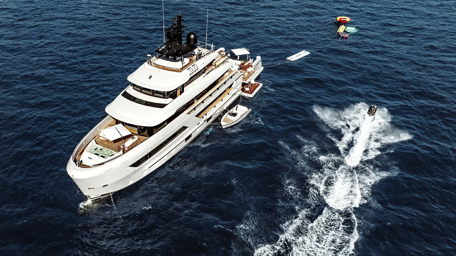 a boat on the water aboard LA LA LAND Yacht for Charter
