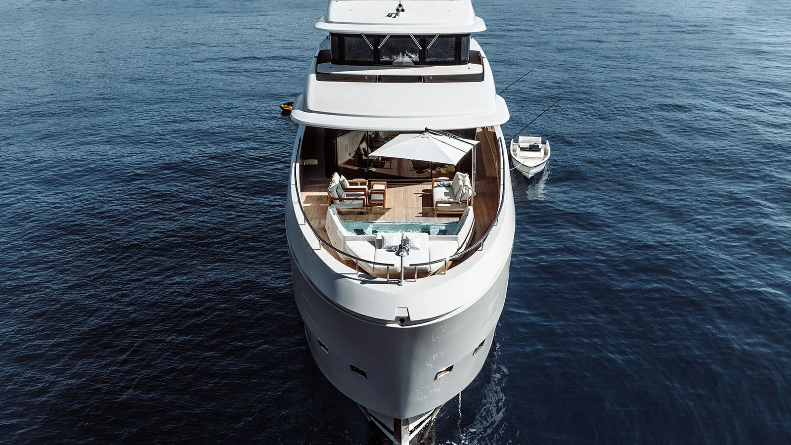 a boat in the water aboard LA LA LAND Yacht for Charter